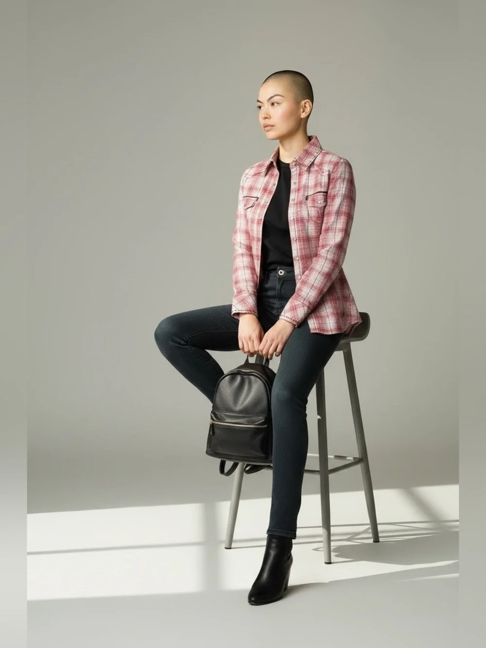 Guess Y2K Pink Plaid Button Up Top NWT - Picture 2 of 7